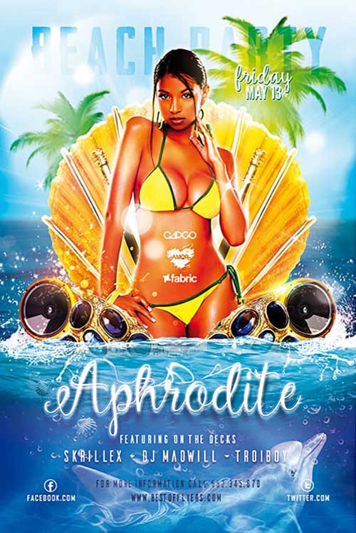 Summer Beach Free Party Flyer Template