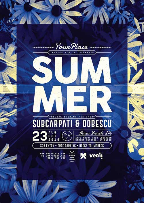 Summer Party Flyer and Poster Template