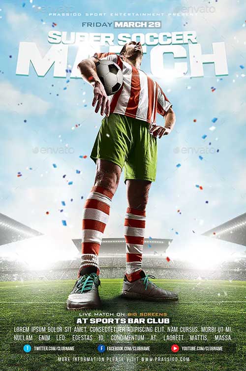Super Soccer Match Flyer Template