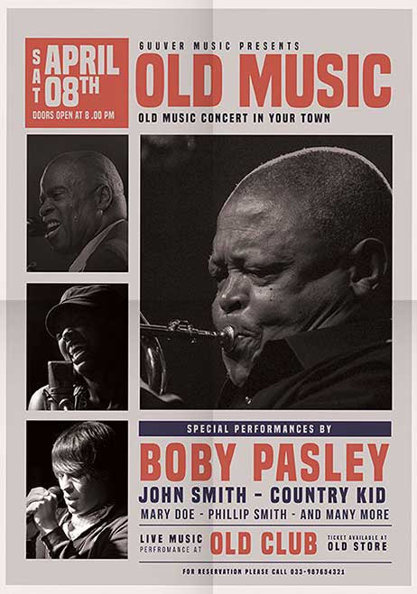 The Old Music Flyer Template