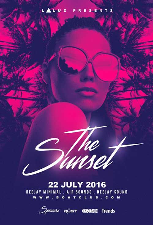 Tropical Summer Music Flyer Template