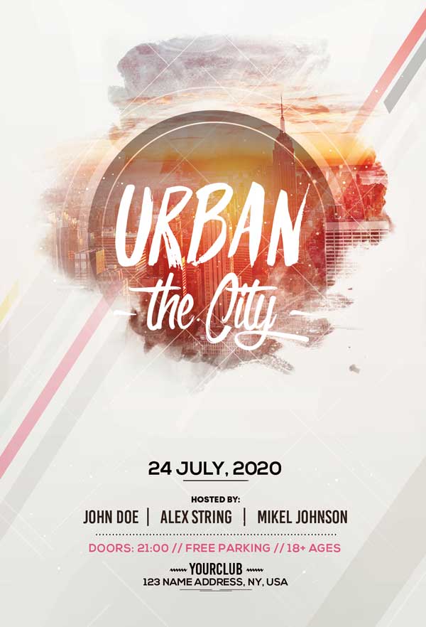 Urban Alternative Party Free Flyer Template