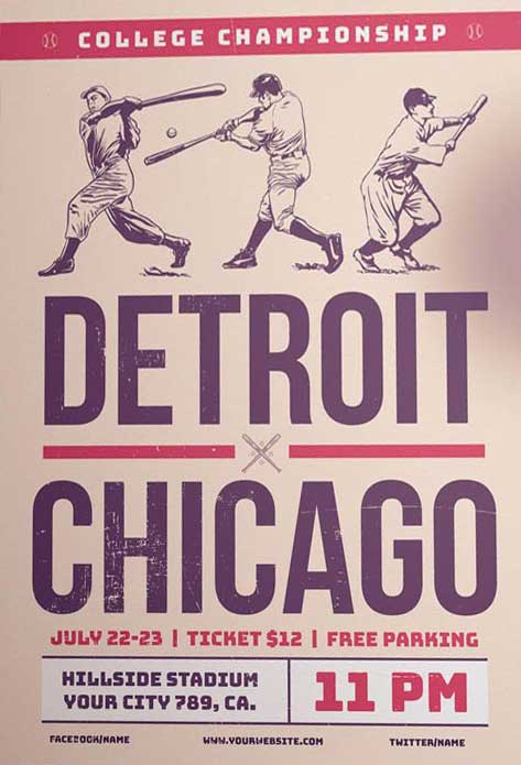 Vintage Baseball Flyer Template