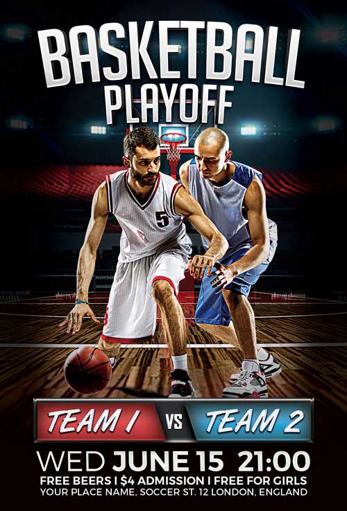 Basketball Playoff Flyer Template