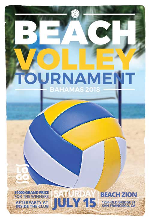 Beach Volleyball Flyer Template
