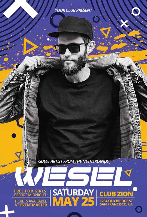 Club Party DJ Artist Flyer Template