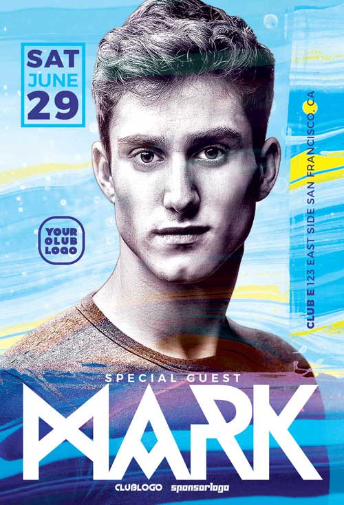 DJ Mark Club Party Flyer Template