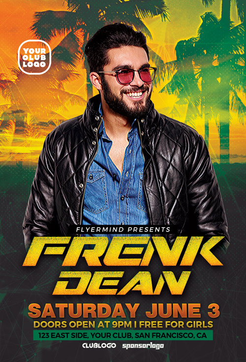 DJ Summer Artist Flyer Template