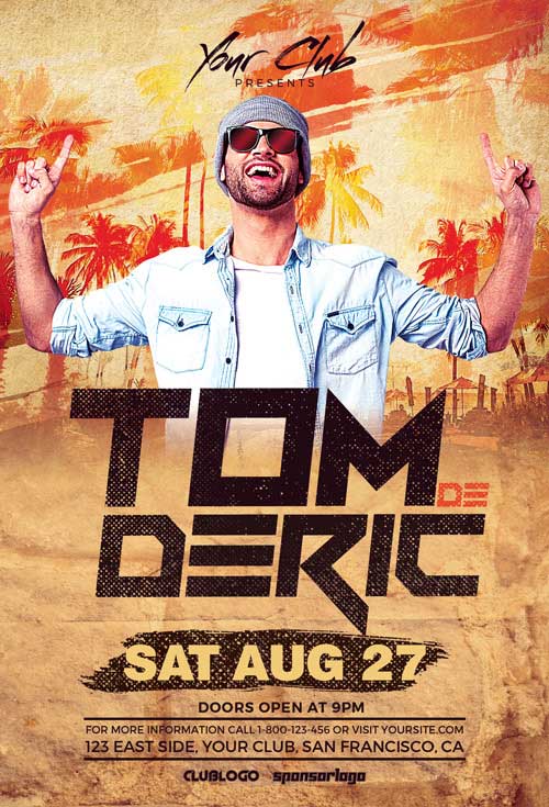 DJ Tom Club Party Flyer Template