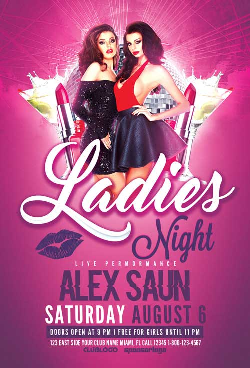 Ladies Night Club Party Flyer Template
