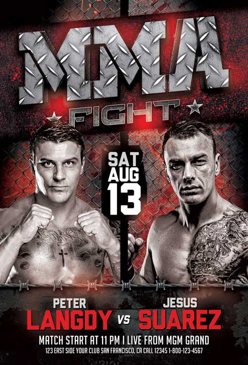 MMA Fight Flyer Template