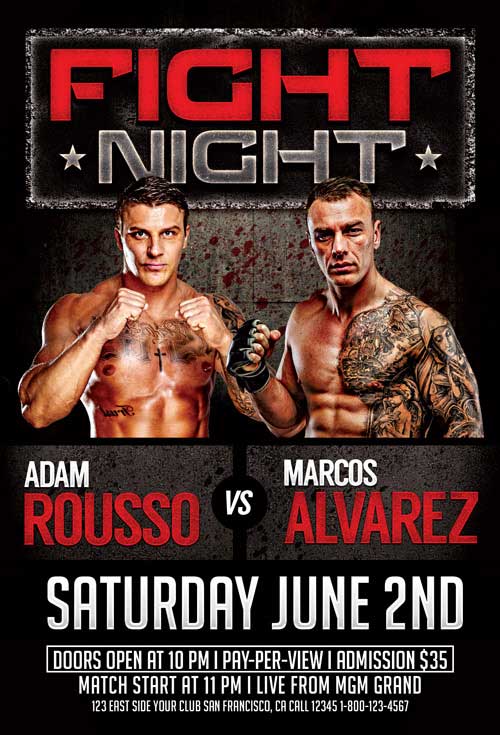 MMA Match Flyer Template