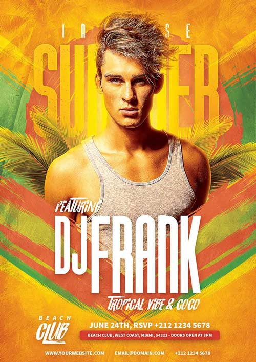 Summer DJ Event Flyer Template
