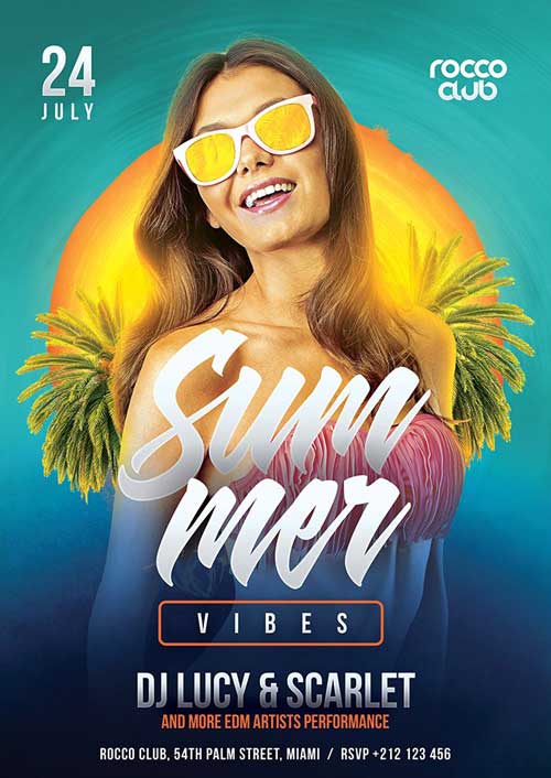 Summer Vibes Flyer Template