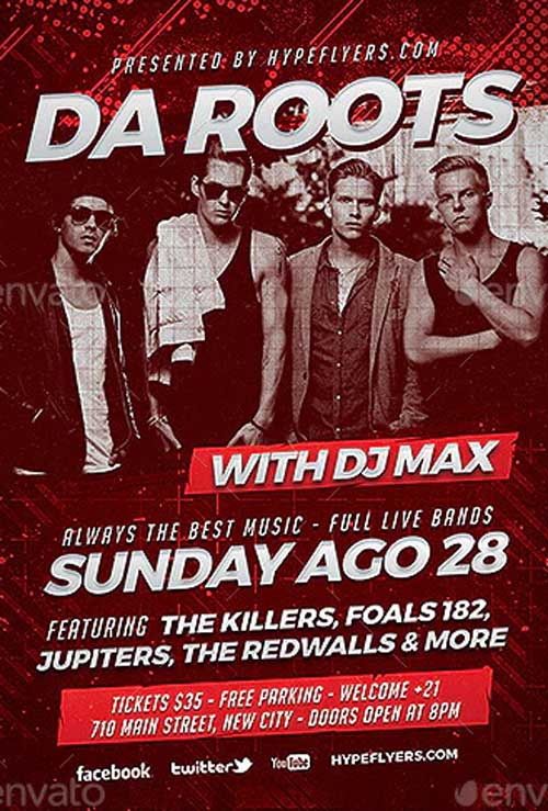 Band Live Event Flyer Template