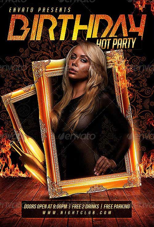 Elegant Birthday Party Event Flyer Template