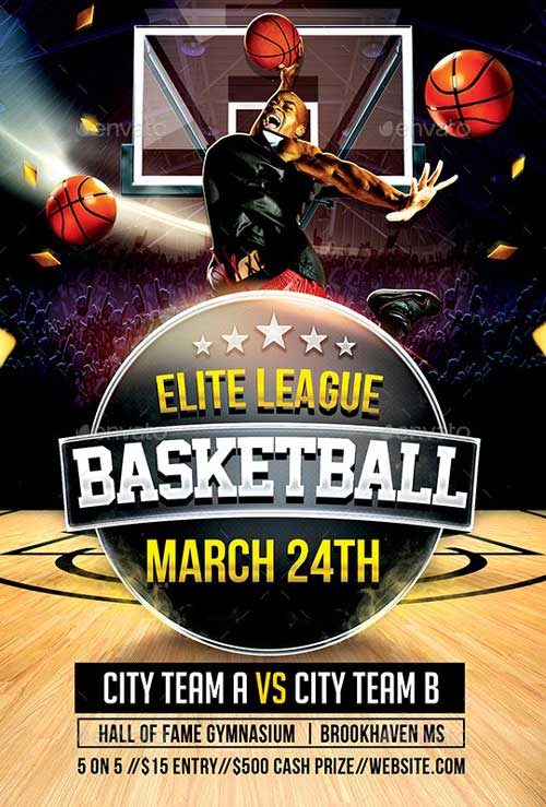 Elite Basketball Flyer Template
