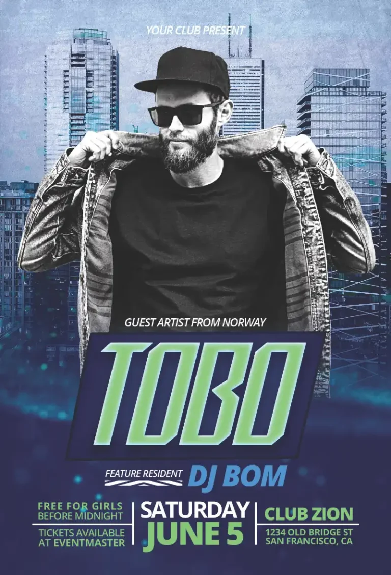 Exclusive DJ Artist Free Flyer Template