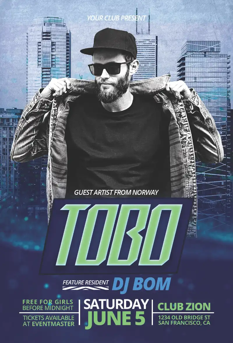 Exclusive DJ Artist Free Flyer Template