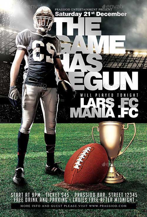 Football League Main Event Flyer Template