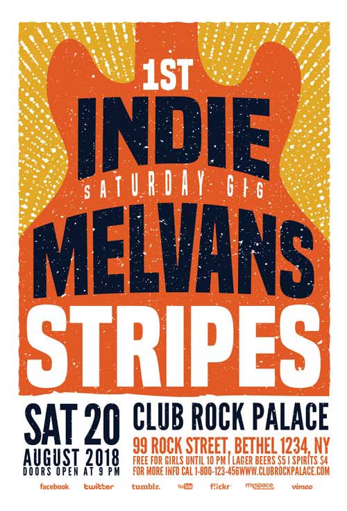 Indie Rock Gig Flyer Template