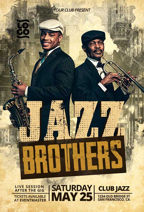 Jazz Band Music Event Flyer Template
