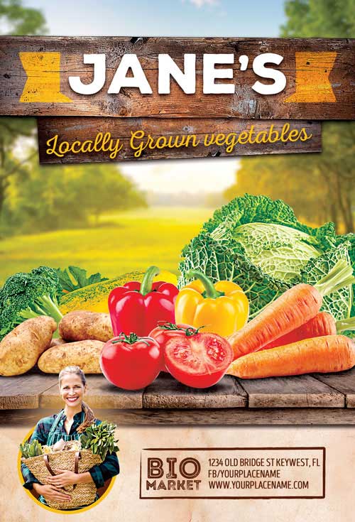 Local Food Market Flyer Template
