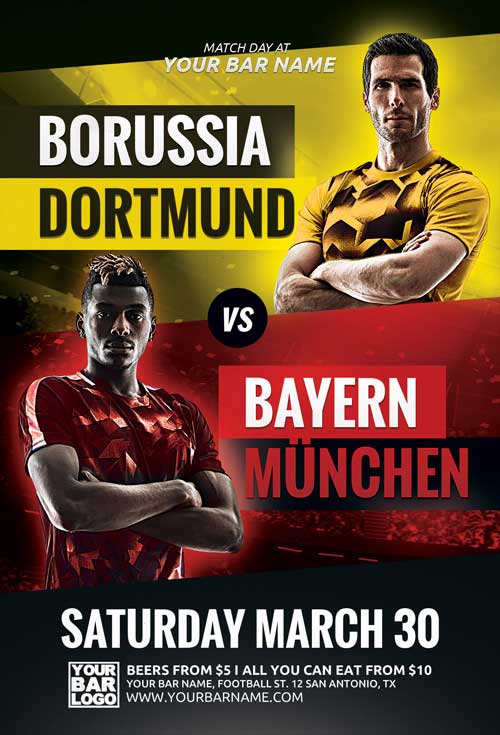 Soccer Champions League Flyer Template
