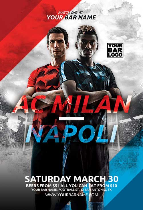 Soccer Game Sport Flyer Template