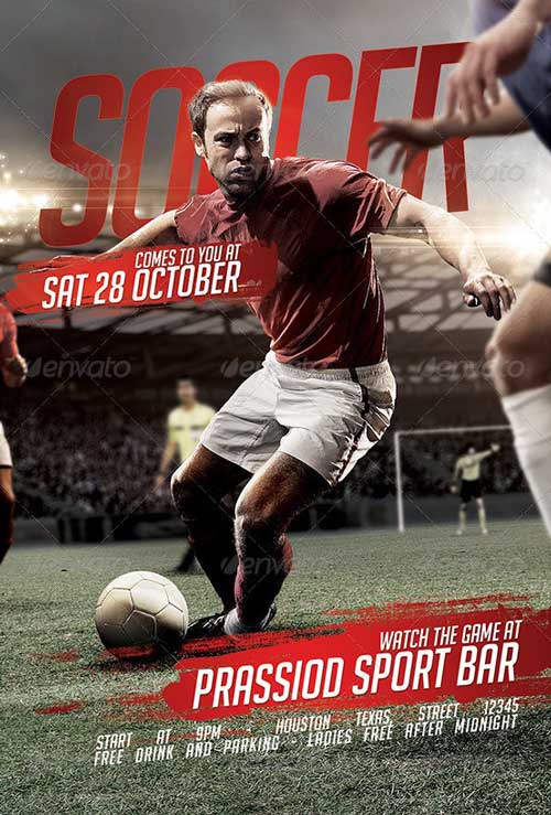 Soccer League Match Flyer Template