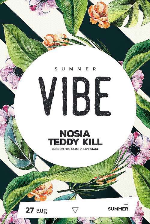 Summer Vibes Party Flyer and Poster Template