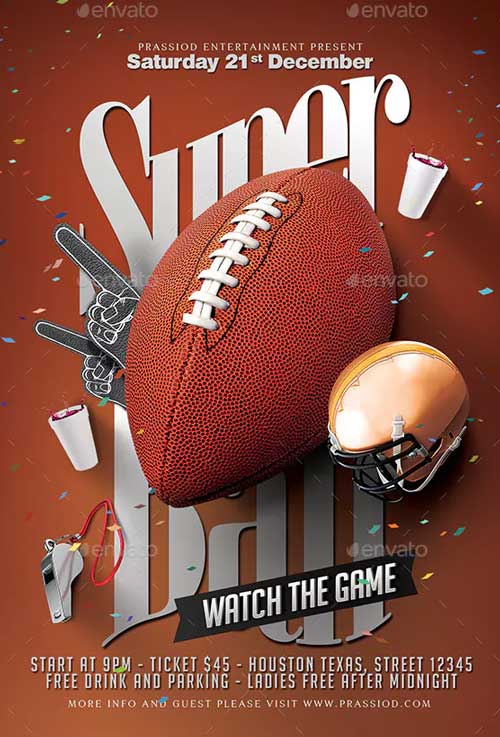 Super Ball Main Event Flyer Template