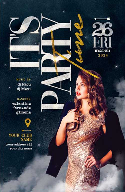 It's Party Time Flyer Template