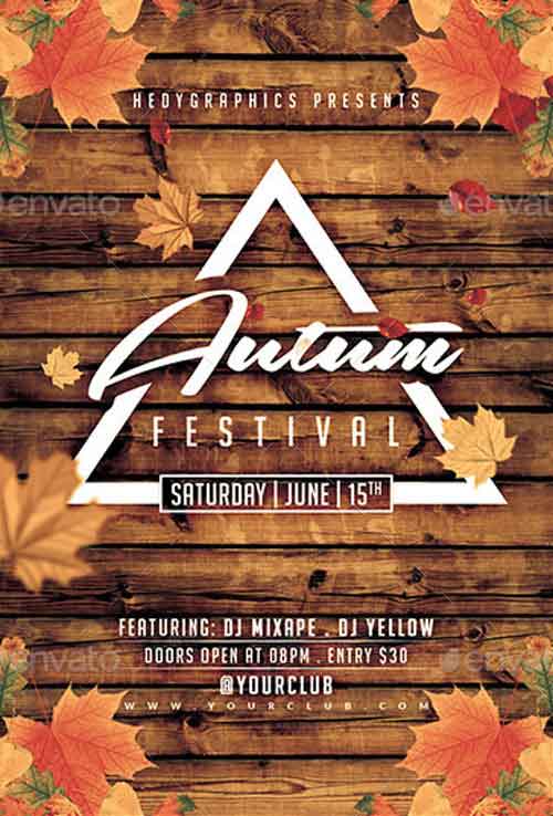 Autumn Festival Party Flyer Template