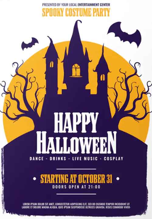 Halloween Night Flyer PSD Template