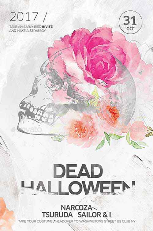 Halloween Party Event Flyer PSD Template