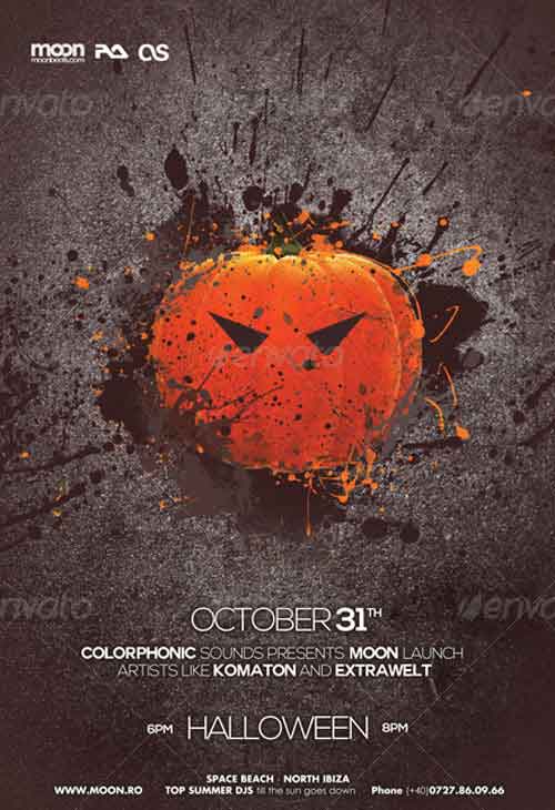 Halloween Party Poster Template