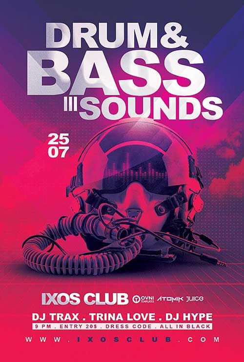 Minimal Electro Party Flyer Template