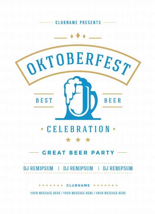 Oktoberfest Beer Party Flyer Template