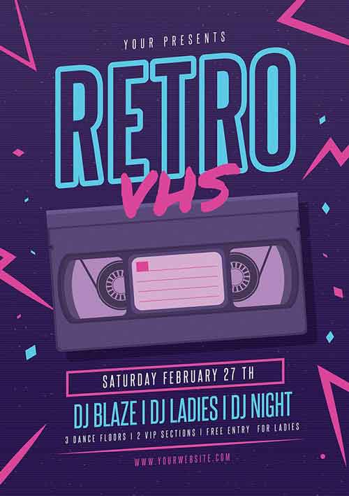 Retro VHS Flyer Template