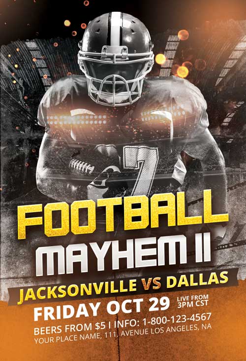 USA Football Sport Flyer Template