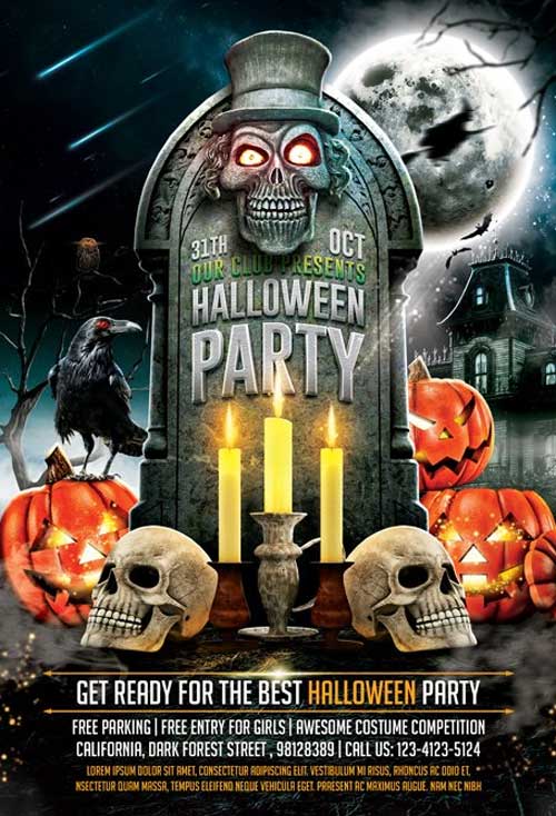 Halloween Horror Party Flyer Template