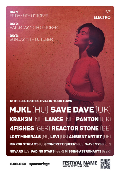 Alternative Electro Festival Free Poster Template