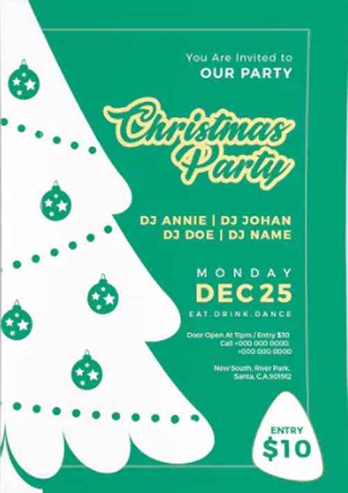 Christmas Party Flyer Template