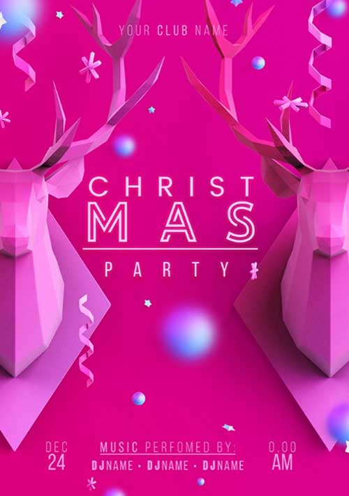 Incarnadine Christmas Poster Template