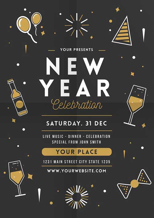 New Year Party Celebration Flyer