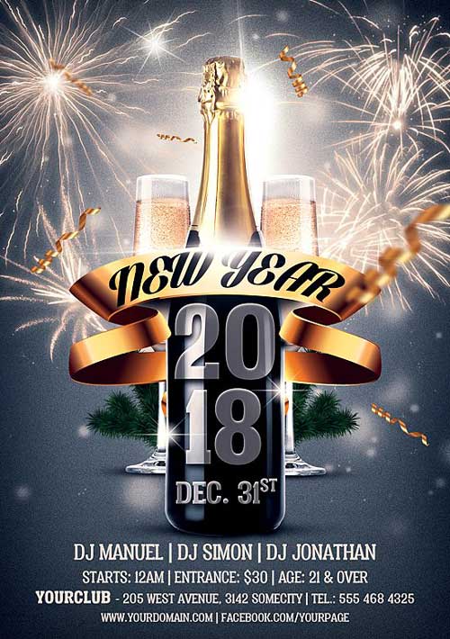 New Year's Eve Party Flyer Template