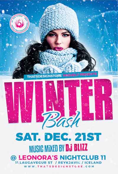 Winter Bash Party Flyer Template