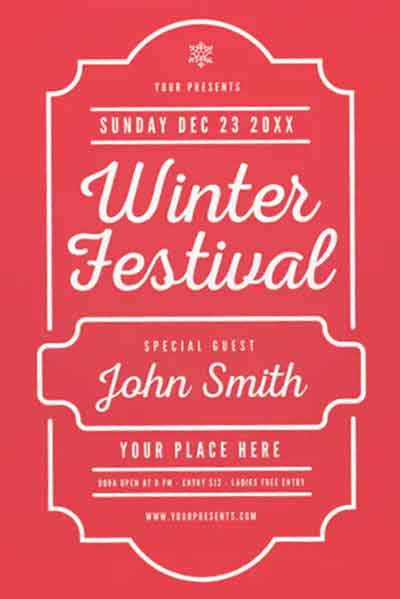 Winter Festival Flyer Template