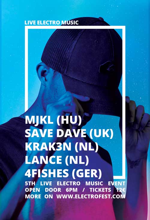 Electro Music Festival Flyer and Poster Template